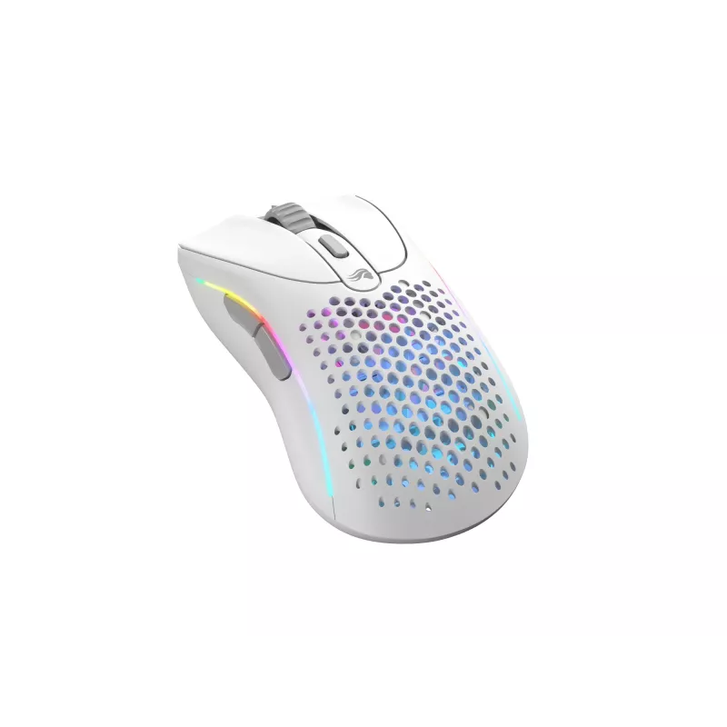 Glorious Gaming Model D 2 Wireless belaidė pelė, matinė balta, dešinei rankai