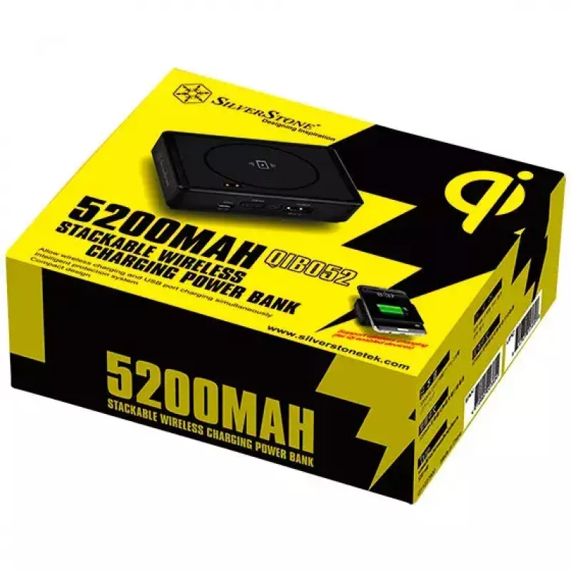 Nešiojamas akumuliatorius Silverstone QIB052 5200 mAh