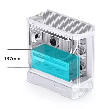 Kompiuterio korpusas Jonsbo D400 Midi Tower ATX Grūdintas Stiklas - Baltas