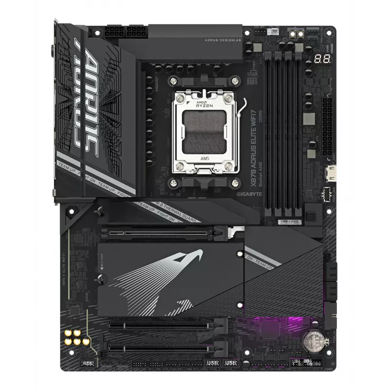 GIGABYTE X870 AORUS ELITE WIFI7 pagrindinė plokštė – palaiko AMD Ryzen 9000 procesorius