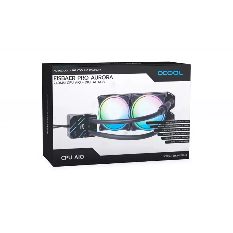 Vandens aušintuvas „viskas viename“ Alphacool Eisbaer Pro Aurora 240