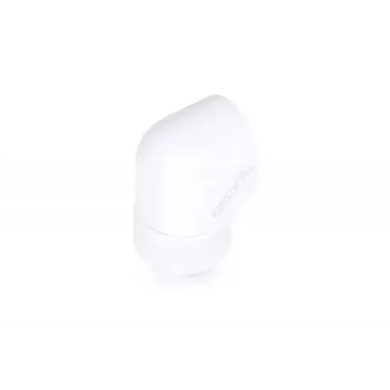 Alphacool Eiszapfen L-jungtis, pasukama, G1/4 išorinis sriegis į G1/4 vidinį sriegį, balta