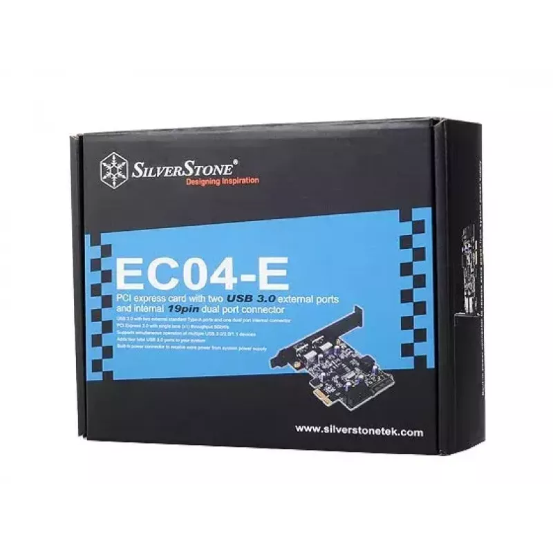 Vidinė PCIe USB 3.2 Gen 1 plokštė SilverStone SST-EC04-E