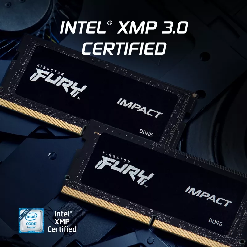 Kingston FURY 16GB 6400MT/s DDR5 CL38 SO-DIMM Impact XMP