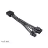 Adapterinis kabelis Akasa AK-CBPW22-15 — 8 kontaktų EPS į 4 kontaktų ATX, 15 cm