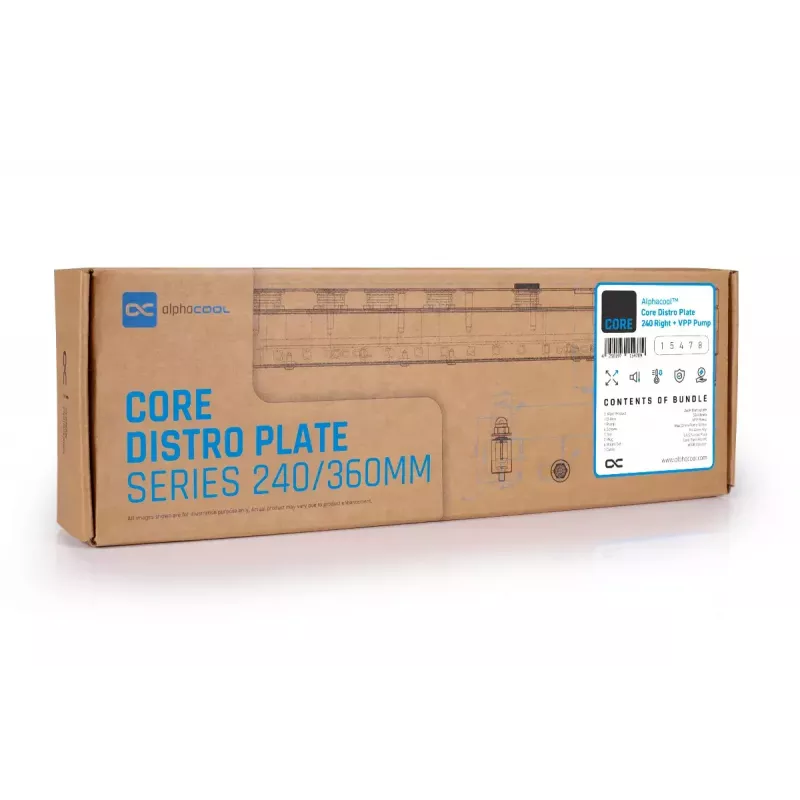 Siurblys ir rezervuaras Alphacool Core Distro Plate juodas permatomas akrilas aliuminis keramika sintetika