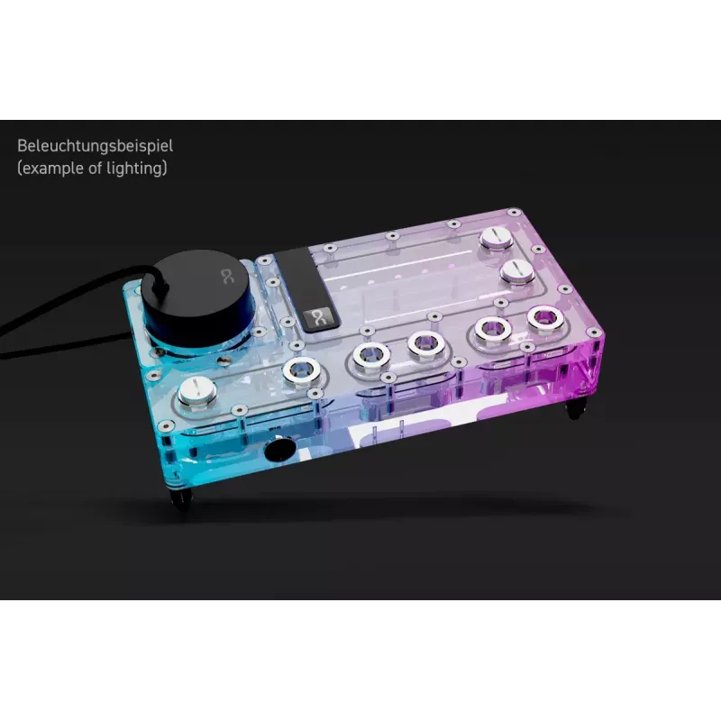 Siurblys ir rezervuaras Alphacool Core Distro Plate juodas permatomas akrilas aliuminis keramika sintetika