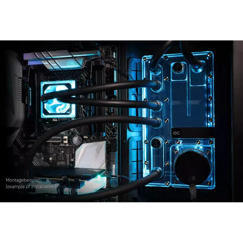 Siurblys ir rezervuaras Alphacool Core Distro Plate juodas permatomas akrilas aliuminis keramika sintetika