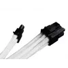 SilverStone SST-PP07-PCIW pailginimo kabelis iš 8 kontaktų PCIe į 6+2 kontaktų PCIe, 0,25 m, baltas