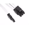 SilverStone SST-PP07-PCIW pailginimo kabelis iš 8 kontaktų PCIe į 6+2 kontaktų PCIe, 0,25 m, baltas