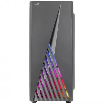 Aerocool DELTABKV1 ATX kompiuterio korpusas RGB priekis Pilnas šoninis langas 12cm ventiliatorius Juodas