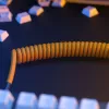 Susukamas USB laidas GLORIOUS GMMK Glorious Gold mechaninėms klaviatūroms, atjungiamas susuktas laidas, USB-A į USB-C