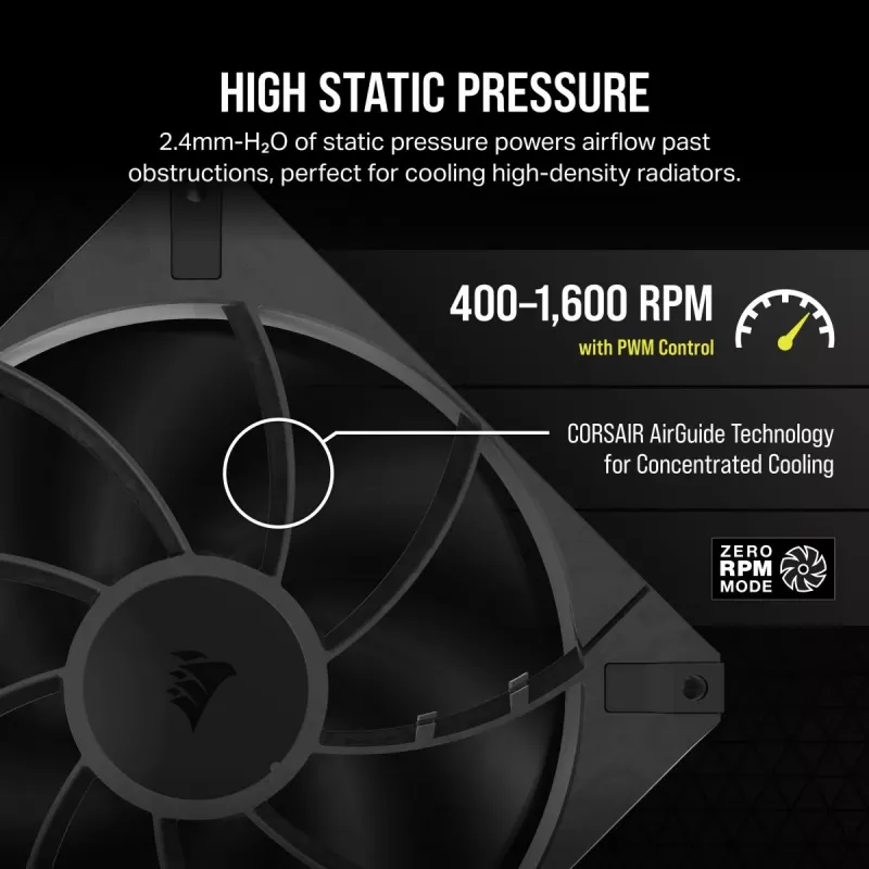 CORSAIR ventiliatorius RS140 MAX 140 mm, vienas