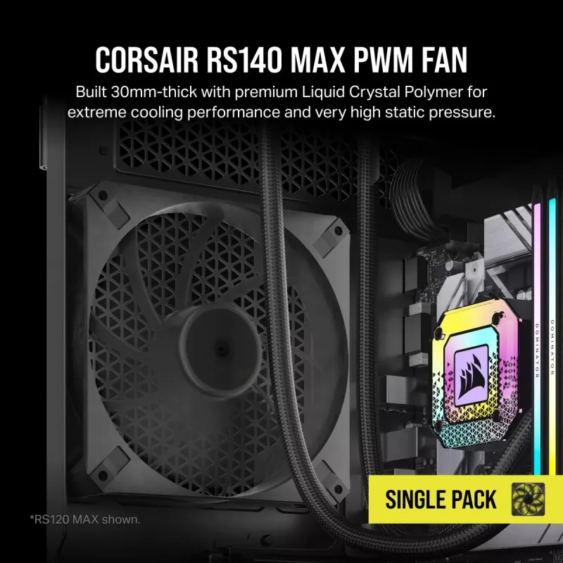 CORSAIR ventiliatorius RS140 MAX 140 mm, vienas