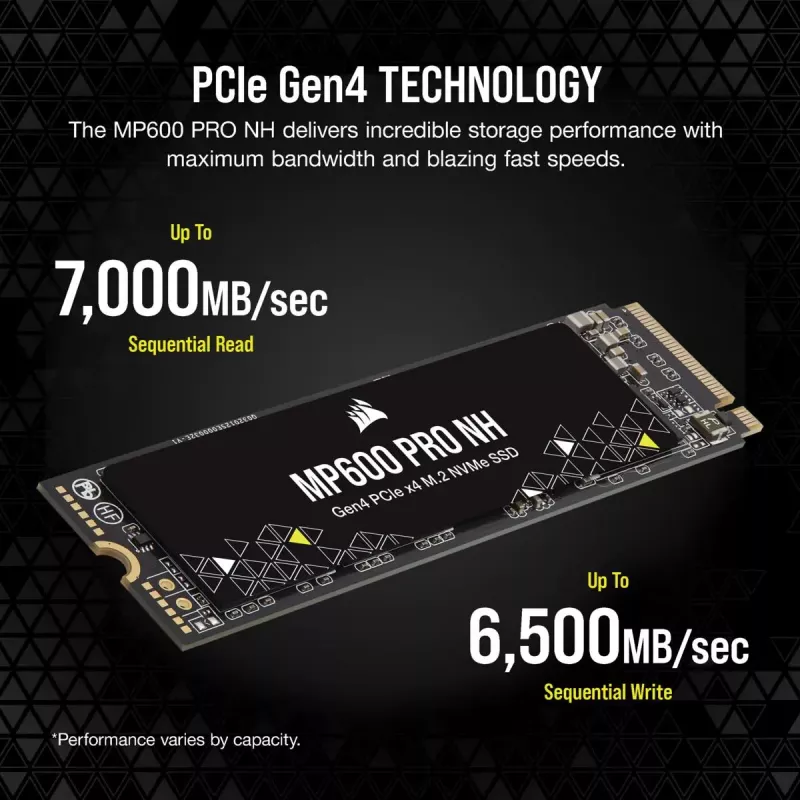 CORSAIR SSD 4TB MP600 Pro Nh PCI-E 4.0 NVMe M.2