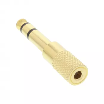 InLine garso adapteris 6,3mm kištukas / 3,5mm lizdas stereo, auksuotas, metalinis