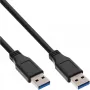 InLine USB 3.2 Gen.1 laidas, A tipas kištukas / A tipas kištukas, juodas, 5 m