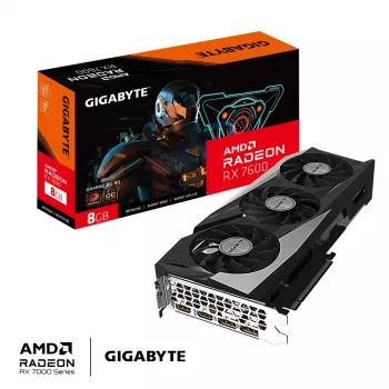 Vaizdo plokštė GIGABYTE GAMING Radeon RX 7600 8 GB GDDR6, PCIe 4.0, 128 bitų, WINDFORCE 3X
