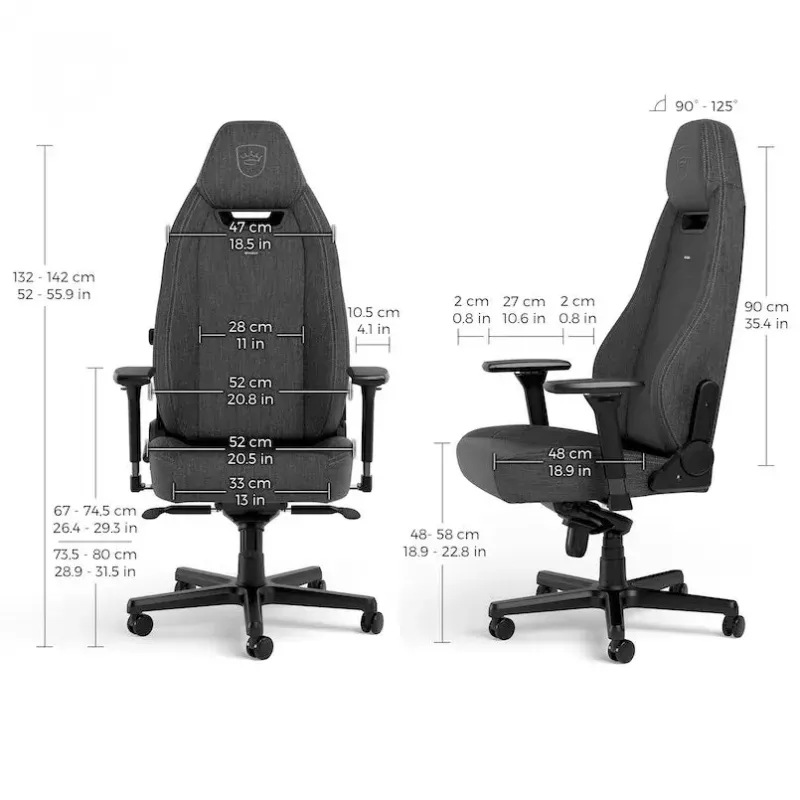 PC žaidimų kėdė noblechairs LEGEND TX su audiniu aptraukta sėdyne, Antracito pilka