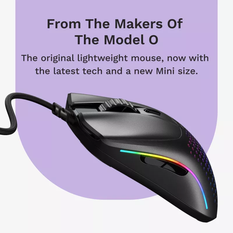 Pelėdas Glorious Gaming Model O 2 Mini Gaming Mouse RGB Juodas