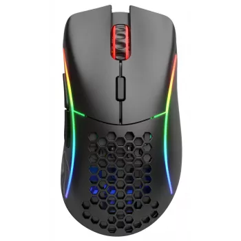 Glorious Gaming Model D Wireless – Matinė juoda, dešiniarankė, RF belaidė, 19000 DPI, juoda