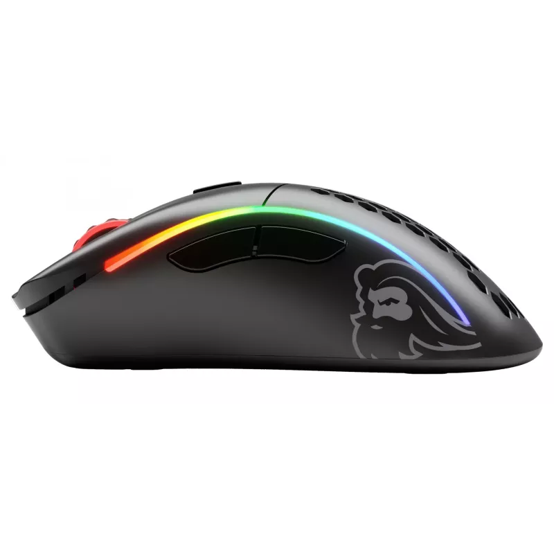 Glorious Gaming Model D Wireless – Matinė juoda, dešiniarankė, RF belaidė, 19000 DPI, juoda