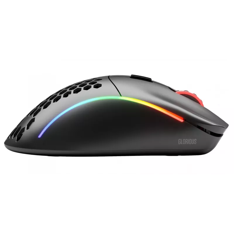 Glorious Gaming Model D Wireless – Matinė juoda, dešiniarankė, RF belaidė, 19000 DPI, juoda