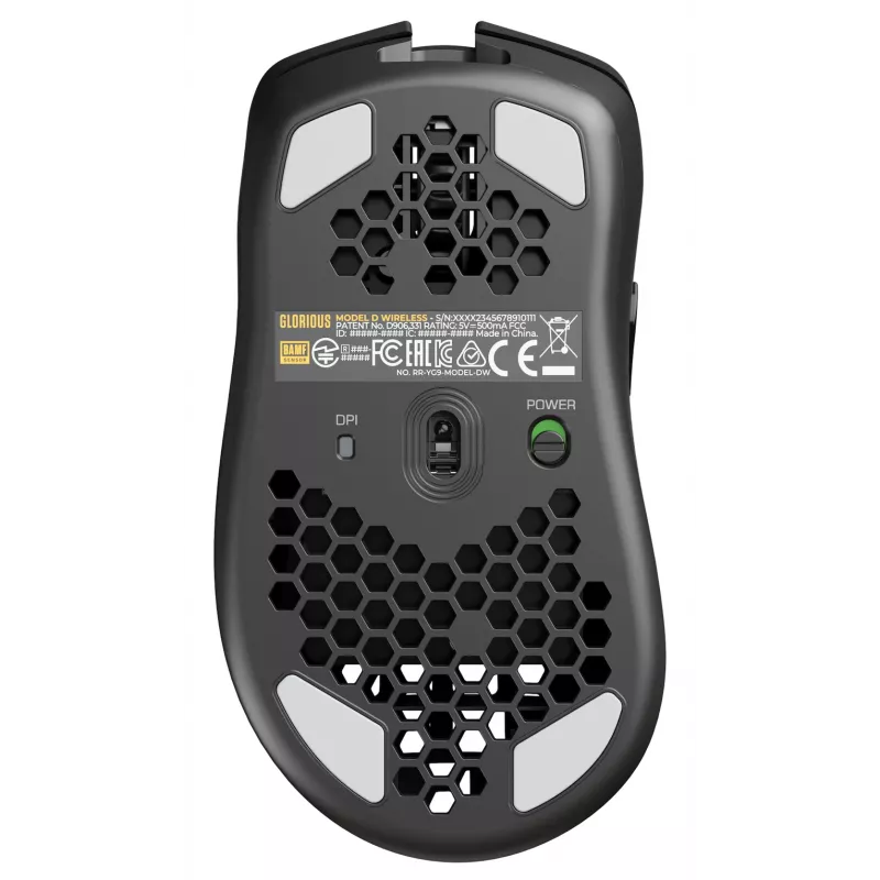 Glorious Gaming Model D Wireless – Matinė juoda, dešiniarankė, RF belaidė, 19000 DPI, juoda