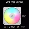 Ventiliatorių rinkinys Corsair RS120 ARGB 120 mm baltas 3 vnt.