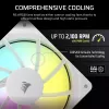 Ventiliatorių rinkinys Corsair RS120 ARGB 120 mm baltas 3 vnt.