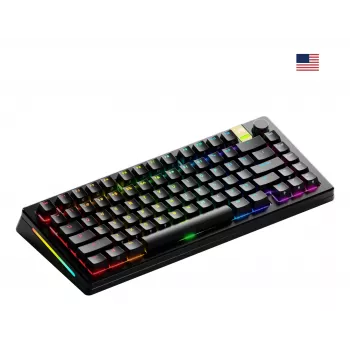 Mechaninė žaidimų klaviatūra GLORIOUS GMMK 3 PRO HE 75% belaidė RF + Bluetooth, RGB, US QWERTY, juoda