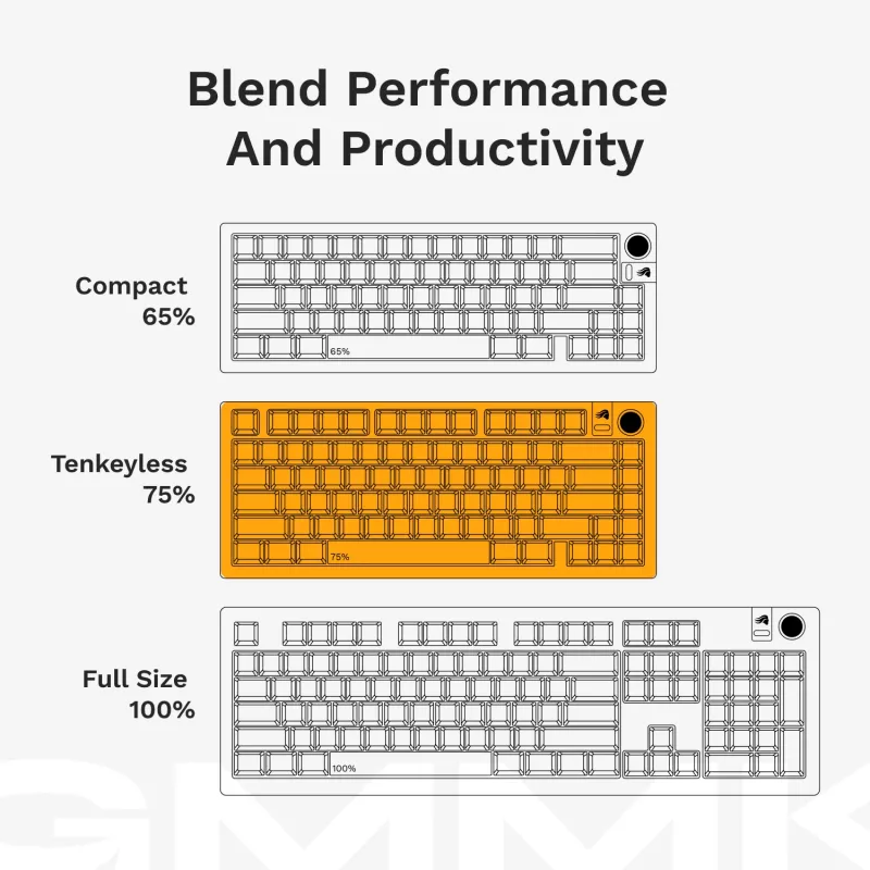 Mechaninė žaidimų klaviatūra GLORIOUS GMMK 3 PRO HE 75% belaidė RF + Bluetooth, RGB, US QWERTY, juoda