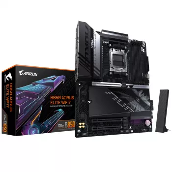 Motininė plokštė GIGABYTE B850 AORUS ELITE WIFI7 — AMD B850, Socket AM5, ATX, DDR5, 4x DIMM, 256 GB, Wi‑Fi 7, 2.5Gb LAN