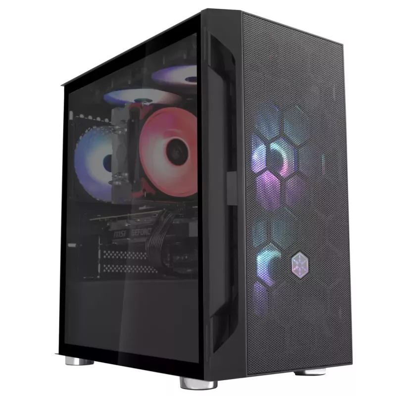 Korpusas Silverstone FARA H1M Micro Tower Juodas