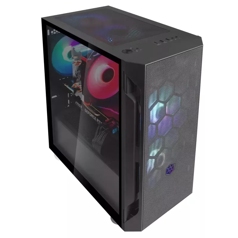 Korpusas Silverstone FARA H1M Micro Tower Juodas