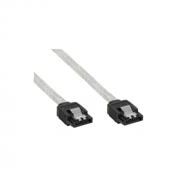 InLine SATA 6Gb/s apvalus kabelis su užraktu 0,5 m