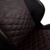 Žaidimų kėdė noblechairs Hero PU Leather – oro pripūsta sėdynė, paminkštintas atlošas, juoda, 137 cm aukštis, 150 kg talpa