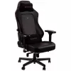 Žaidimų kėdė noblechairs Hero PU Leather – oro pripūsta sėdynė, paminkštintas atlošas, juoda, 137 cm aukštis, 150 kg talpa