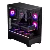 Korpusas Phanteks XT View Tower Juodas – Midi bokštas, grūdintas stiklas, RGB, tinka ATX/EATX/Micro-ATX/Mini-ITX, GPU iki 41,5 cm, CPU aušintuvas 184 mm