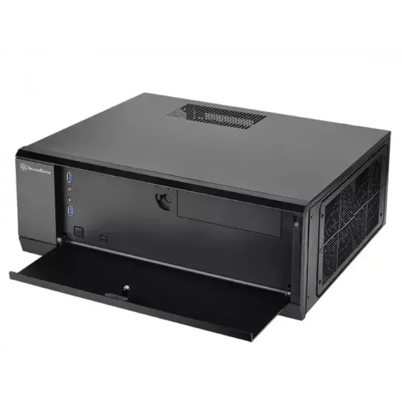 PC korpusas SilverStone GD10 HTPC juodas