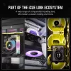 Ventiliatorius Corsair iCUE LINK RX140 RGB 14 cm Juodas 300-1700 RPM Magnetinis guolis