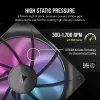 Ventiliatorius Corsair iCUE LINK RX140 RGB 14 cm Juodas 300-1700 RPM Magnetinis guolis