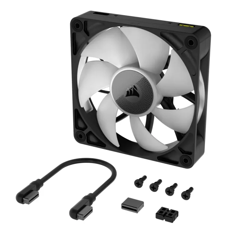 Ventiliatorius Corsair iCUE LINK RX140 RGB 14 cm Juodas 300-1700 RPM Magnetinis guolis