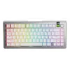Mechaninė klaviatūra GLORIOUS GMMK 3 PRO 75% Prebuilt Wireless, USB + RF + Bluetooth, QWERTY, sidabrinė
