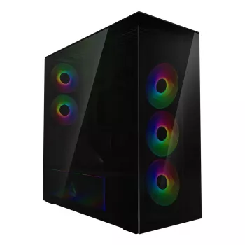 ARCTIC Xtender VG (Juoda) Premium E-ATX kompiuterio korpusas su vertikaliu GPU montavimu