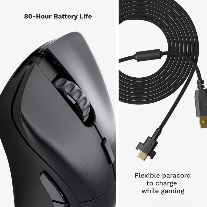 Glorious Gaming pelė Model D 2 PRO Wireless - 1K Polling - Juoda