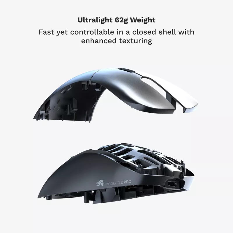 Glorious Gaming pelė Model D 2 PRO Wireless - 1K Polling - Juoda