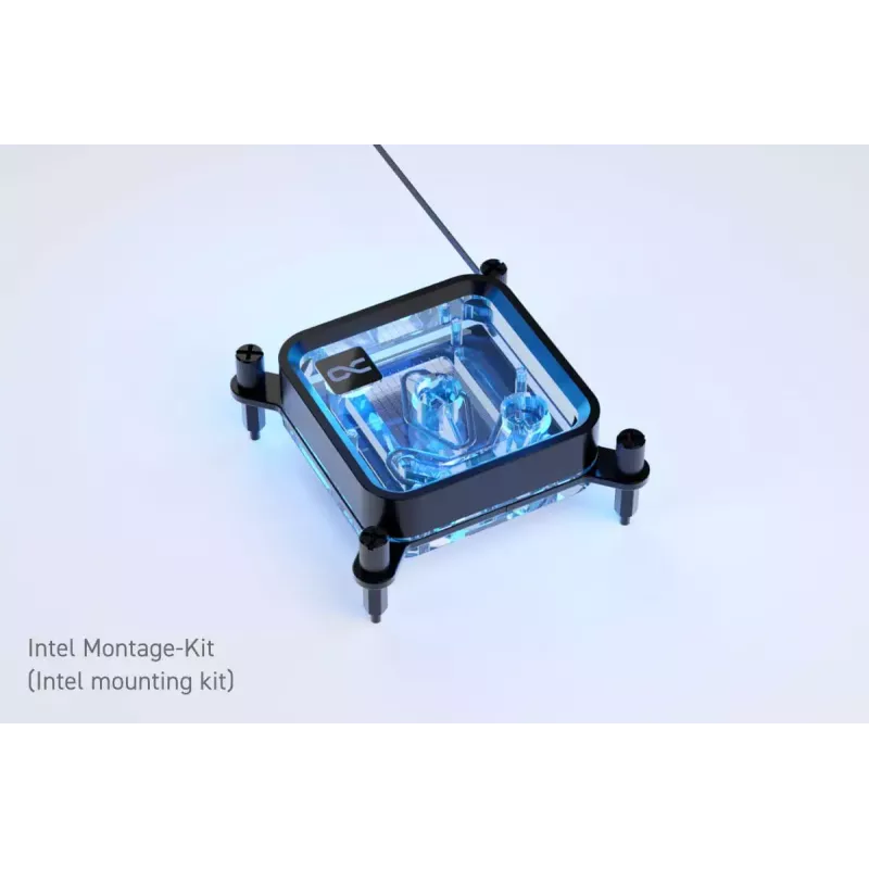 Vandens blokas procesoriui Alphacool Core 1 LT Aurora Acrylic Copper Nickel Black Transparent