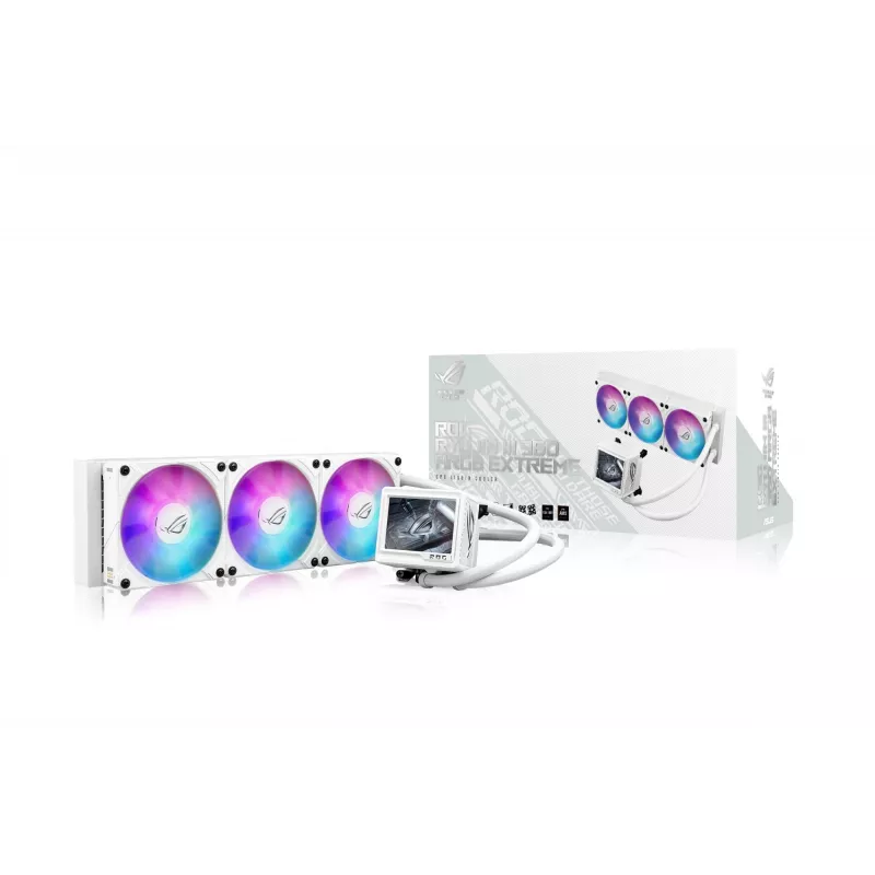 ASUS ROG RYUJIN III 360 ARGB EXTREME WHT Skysčio aušintuvas procesoriui 360 mm 3x120 mm Baltas