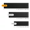 Riešo atrama GLORIOUS audinys 100 mm juoda klaviatūroms — GLO-KB-ACC-WR-CLTH-100-BLK